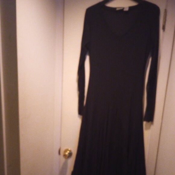 Newport News gorgeous long maxi dress blk size 12/14 New! - Picture 2 of 10